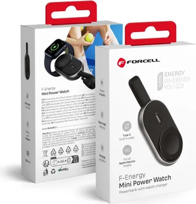 Immagine prodotto di FORCELL Powerbank F-Energy Mini Power Watch 1200mAh Schwarz