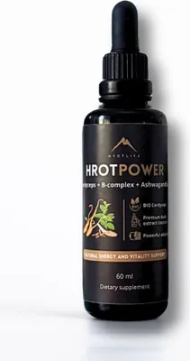 Obrázok produktu pre Hrotpower tinktúra Cordyceps + B-komplex + Ashwagandha Hrotlife 60ml