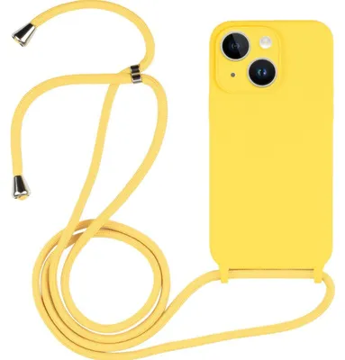 Produktbild von Mobigear Handylanyard für iPhone 14, Silikon-Handykette – Gelb