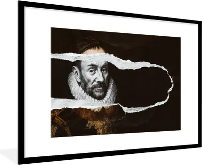 Produktbild von MuchoWow® Gerahmtes Poster Wilhelm von Oranien - Alte Meister - Adriaen Thomasz 90x60 cm - Poster mit Schwarzem Bilderrahmen Wandposter Rahmen Foto Bilder - Wanddekoration - Fotos