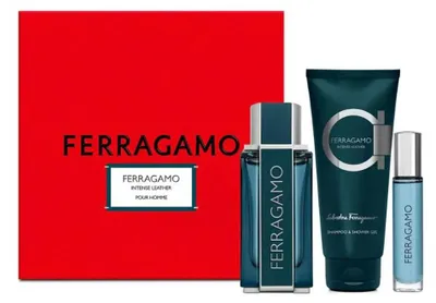 Produktbild von Ferragamo Intense Leather Eau de Parfum 100 ml + Eau de Parfum 15 ml + Duschgel 100 ml