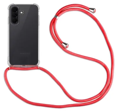 Produktbild von Betterfon Handykette für Samsung Galaxy A37 Hülle mit Kordel zum Umhängen Rot