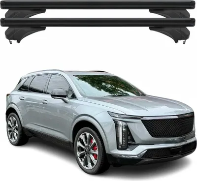 Image de Barres de toit Menabo pour Cadillac XT5 2020-2024 Aluminium Noir 2 pièces