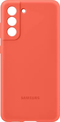Produktbild von Samsung Silicone Smartphone Cover EF-PG990 fr Galaxy S21 FE, Hlle, rot