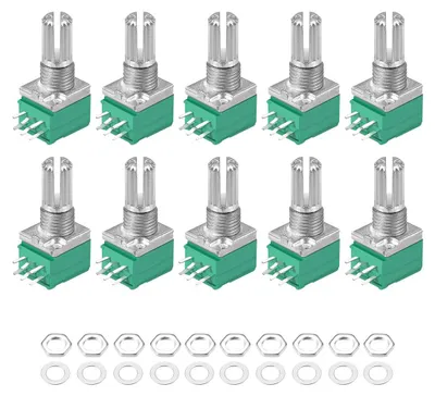 2 Stück 5K Ohm Kohlefilm-Potentiometer, Drehregler