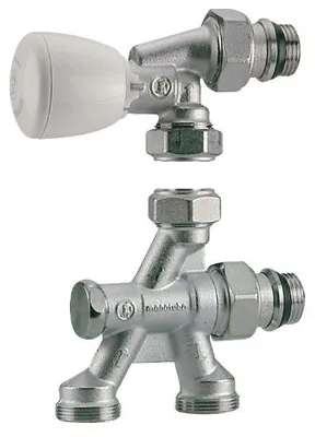 Image de Robinet de radiateur monotube droit 1/2 D16 à 4 voies - GIACOMINI - R436X062