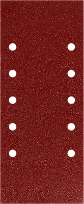 Immagine prodotto di Carta vetrata di ricambio con chiusura a velcro 115x280 mm. con fori di grana 120 (10 pezzi)