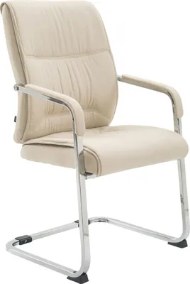 Produktbild von CLP Besucherstuhl XXL Anubis Stoff mit Armlehne creme
