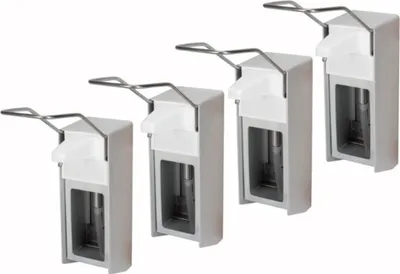 Produktbild von 4 Desinfektionsspender Alu 500 ml Euronorm - mit verschließbarer Alufrontplatte