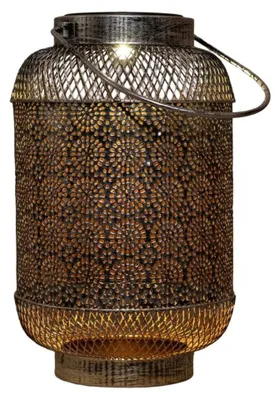 Obrázek produktu pro Kynast Solární lucerna, kov, antické stříbro, LED, 16 × 25,5 cm, 1 ks