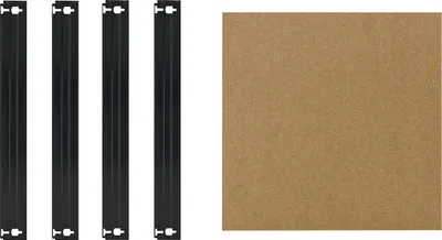 Obrázek produktu pro shelfplaza BLACK 60x60cm Complete Set Ground v černá provedení pro BLACK ocelové regály