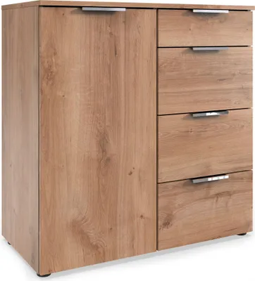 Produktbild von Kombikommode Level Schlafzimmerschubladenkommode Farbe wählbar 84x41x81cm,Plankeneiche
