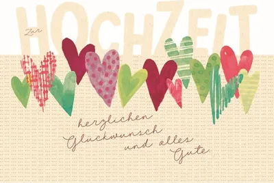 Produktbild von Glückwunschkarte - Zur Hochzeit - mit Umschlag