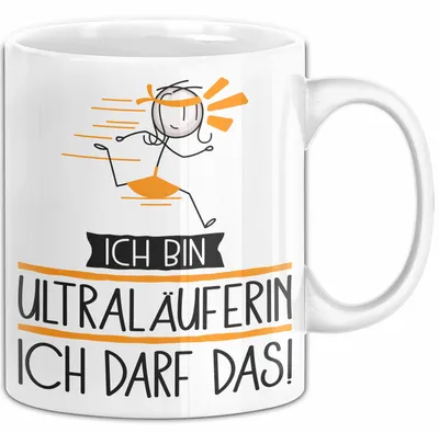 Produktbild von Geschenk für Ultraläuferin Tasse Lustige Geschenkidee Geburtstag Ich Bin Ultraläuferin Ich Darf Das (Weiß)