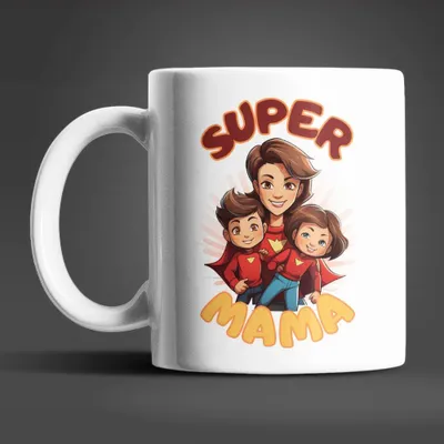 Produktbild von Super MAMA Kaffeetasse Teetasse Tasse Geschenkidee Geschenk