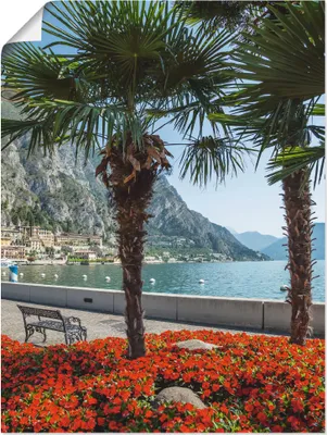 Produktbild von ARTland Poster Gardasee Limone sul Größe: 45x60 cm