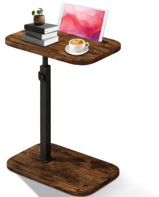 Image de Solidchoice - Table d'appoint en forme de C - Pivotante et réglable, idéale pour les petits espaces