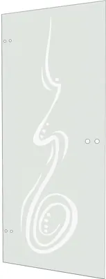 Produktbild von inova Glastürblatt 834 x 1972 mm, Curved-Motiv, ESG, ohne Beschlag