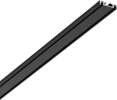 Produktbild von Schmale magnetische Schienen für die Aufputzmontage, schwarz, 200 cm + Endkappen