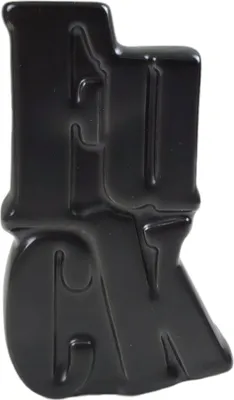 Produktbild von Fuck Kerzenhalter moderner Kerzenständer aus Keramik in Schwarz