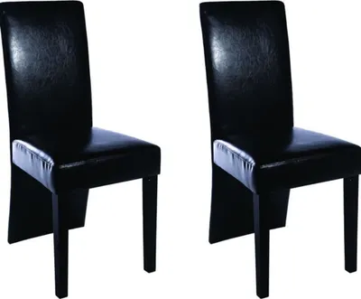 Produktbild von Esszimmerstühle 2 Stk. Schwarz Kunstleder