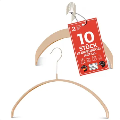 Produktbild von MAWA Kleiderbügel, 10er-Set, rutschfest, 40 cm, Latte, langlebig & platzsparend