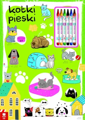Zdjęcie produktu dla Kolorowanka edukacyjna Kotki Pieski praca zbiorowa
