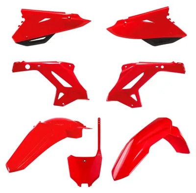 Image de Kit plastique POLISPORT MX Restyling rouge - adaptable sur Honda CR125 / 250