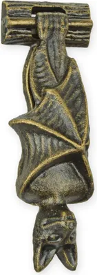 Produktbild von Ein Paar Türklopfer aus Gusseisen in Form von Fledermäusen Replikat Retro Design Dekoration