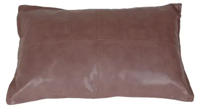 Produktbild von Zierkissen 50x30cm Lederoptik Textil Dekokissen dunkelbraun