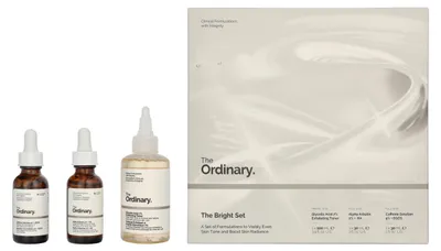 Produktbild von The Ordinary The Bright Set Glycolic Acid 7% Exfoliating Toner 100ml/Alpha Arbutin 2% + HA 30ml/Caffeine Solution 5% 30ml 160 ml