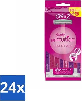 Image de Wilkinson - Rasoirs jetables - Extra 2 Beauty - Extra confort - 15 lames - Pack avantage - 24 pièces