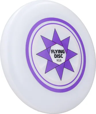 Produktbild von Lietajúci disk RGB LED, plynulo stmievateľný, časovanie, 8 oslňujúcich jednofarebných režimov, hračka lietajúci disk na hranie vonku
