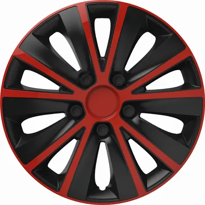Produktbild von Z480732 Radkappen Radzierblenden SATZ (4Stück) 13 Zoll Rapide rot-schwarz