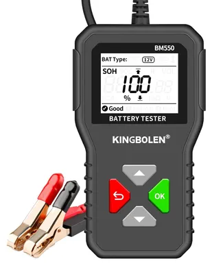 Zdjęcie produktu dla Tester akumulatorów samochodowych - 6 V, 12 V, 24 V - 100-2000 CCA - Cyfrowy wyświetlacz HD 1,8 cala - Analizator