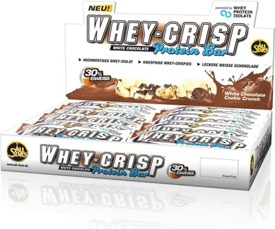 Produktbild von AllStars Whey Crisp white Chocolate Cookie Crunch Proteinriegel 50g