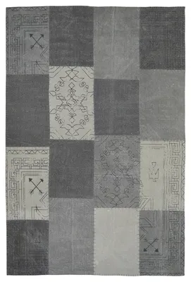 Zdjęcie produktu dla Dywan Lyrical 200 Patchwork bawełniany szary 120x170 cm