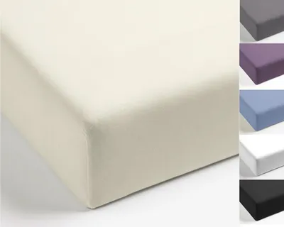 Produktbild von Spannbettlaken Mistral Home Perkal Uni Bettlaken Laken Ägyptische Baumwolle 90x190-100x200 / 140-160x200 / 180-200x200 cm, Farbe:Pristine, Größe:140x200cm