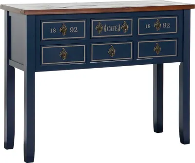 Produktbild von Eingangshalle Home ESPRIT Braun Marineblau 103 x 35 x 80 cm
