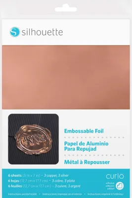 Produktbild von Silhouette Embossable Foil - Prägefolie in Kupfer - 6 Blatt