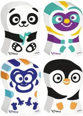 Productafbeelding van Maped 119001, Maped kunststof gummetjes ERGO FUN, in verschillende kleuren
