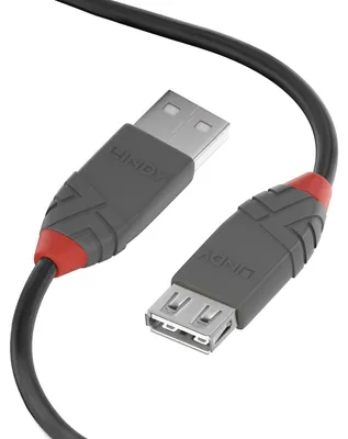 Produktbild von LINDY USB 2.0 Verlängerung Typ A/A Anthra Line M/F 5m