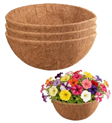 Imagen del producto de Forro colgante para plantas, hecho de fibra de coco natural