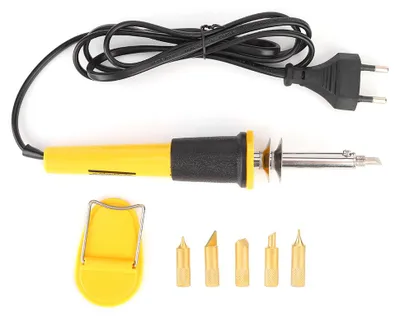Image de Crayon pour pyrogravure, cuir, bois, artisanat, four électrique à bois, outils pour cuir, prise UE, 220 V, 40 W