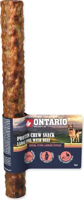 Zdjęcie produktu dla Ontario Protein przysmak wołowy, rolada do żucia duża 25,4cm