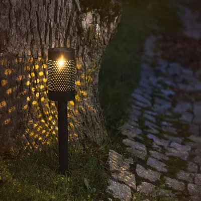 Produktbild von LED Solar Wegleuchte 'Blace' - warmweiße LED - H: 46cm - Dämmerungssensor - schwarz