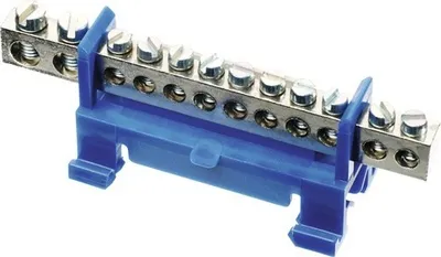 Produktbild von Nullleiterklemme 16 mm² 12-polig 651/N12 blau