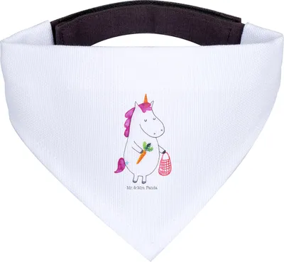 Produktbild von Mr. & Mrs. Panda Tuch Einhorn Gemüse - Weiß - Geschenk, Hundehalstuch, Biomarkt, Wochenmarkt, Unicorn, Halstuch, Einhörner, Hunde, Schal Für, Hund