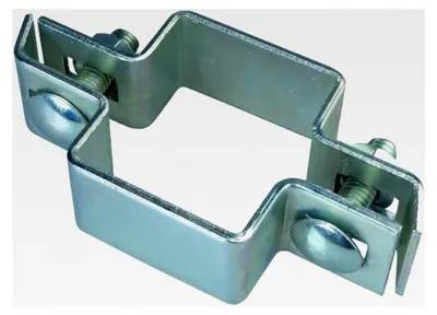 Produktbild von Mittelschelle für Vierkantpfosten | feuerverzinkt | geeignet für Pfosten 60 x 40 mm