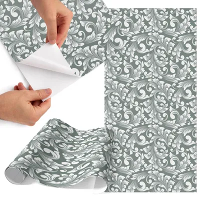 Produktbild von Möbelfolie 75x150 cm - Klebefolie Möbel - Selbstklebende Folie - Folie für Möbel - Möbelfolie Küche - Klebefolie Küche - Möbelfolie Schrank - Wasserdicht - Abwaschbar - Selbstklebend - Luftblasenfrei - Rückstandslos entfernbar - Elegantes Muster